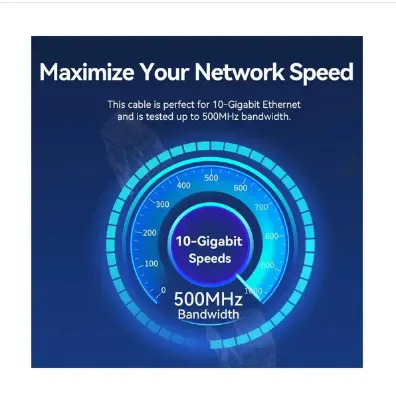 Picture of Vention IBOBI Cat-6A UTP, 3 Meter, Black Rotate Right Angle Patch Cable #IBOBI