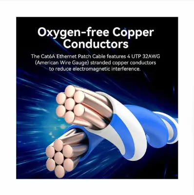 Picture of Vention IBOBI Cat-6A UTP, 3 Meter, Black Rotate Right Angle Patch Cable #IBOBI