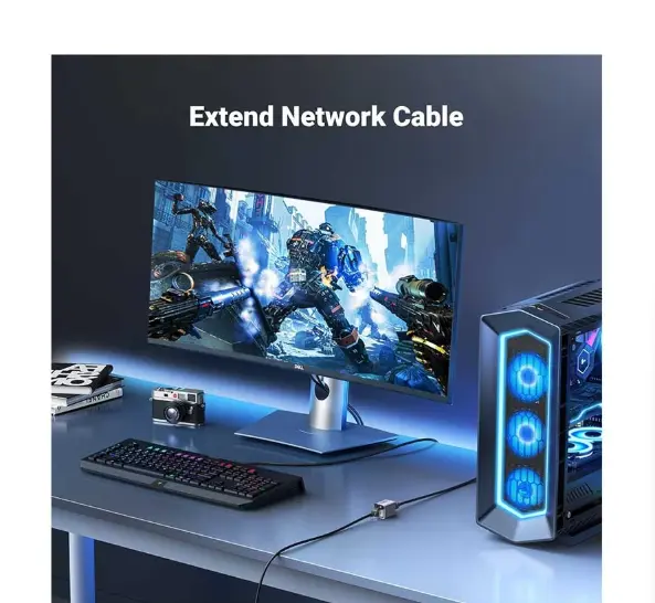 Picture of Ugreen NW261 (15117) CAT-7 RJ45 Female to Female Space Gray Coupler #15117 (1 Pcs)