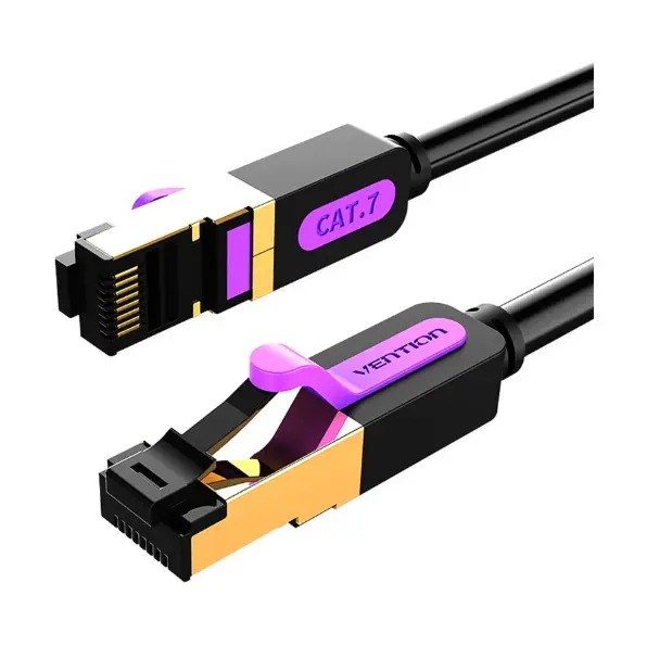 Picture of Vention ICDBG Cat-7 SFTP, 1.5 Meter, Black Network Cable #ICDBG Patch Cable