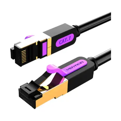 Picture of Vention ICDBG Cat-7 SFTP, 1.5 Meter, Black Network Cable #ICDBG Patch Cable