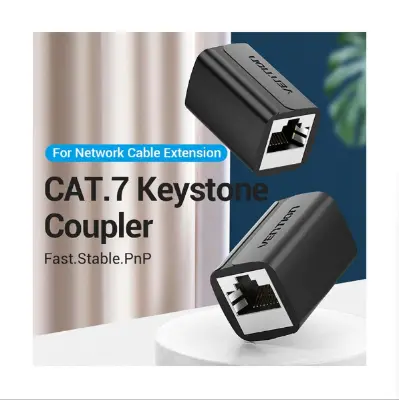Picture of Vention IPWB0 Cat 7 FTP Black Keystone Jack Coupler #IPWB0