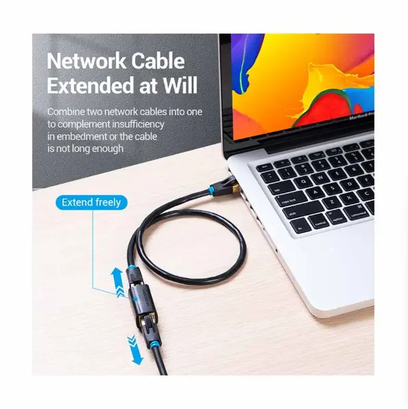 Picture of Vention IPWB0 Cat 7 FTP Black Keystone Jack Coupler #IPWB0