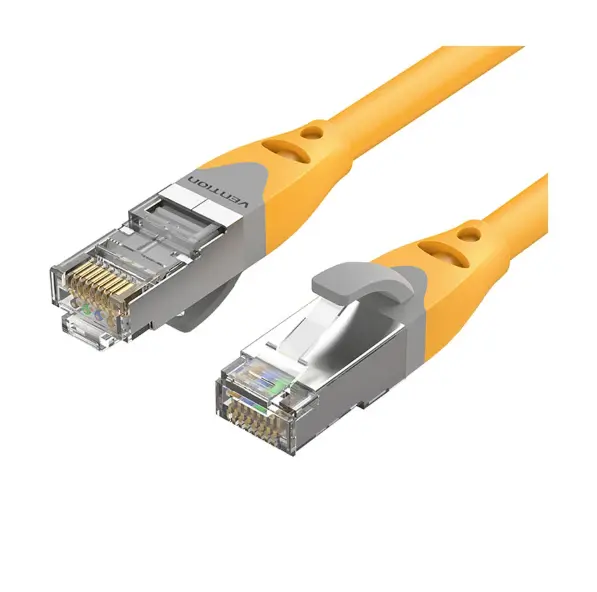 Picture of Vention IBHYI Cat-6A SFTP, 3 Meter, Yellow Network Cable #IBHYI Patch Cable