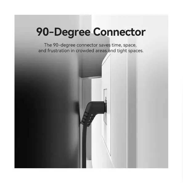 Picture of Vention IBOBG Cat-6A UTP, 1.5 Meter, Black Rotate Right Angle Patch Cable #IBOBG