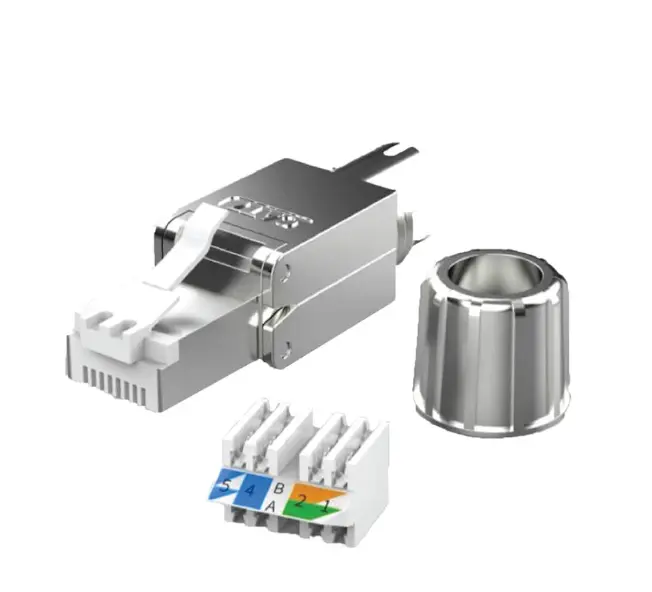 Picture of Safenet CAT-6A Shielded Toolless RJ45 Connector #46-4002WT