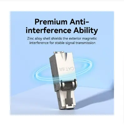 Picture of Vention IDIH0 Cat 6A FTP Gray Toolless RJ45 Modular Plug #IDIH0