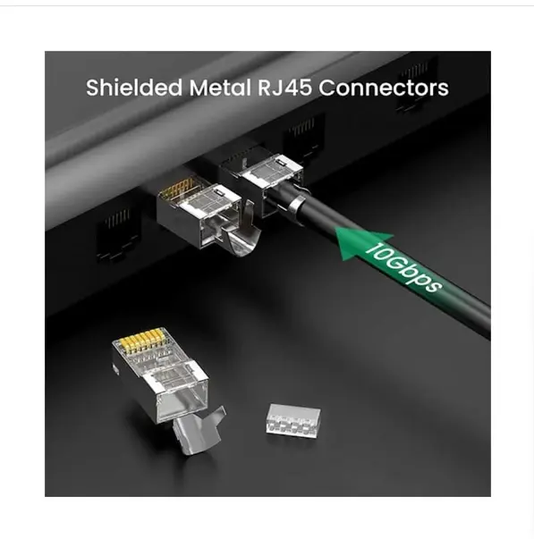 Picture of Ugreen NW193 (50634) CAT-7 Gold-plated Silver RJ45 Connector # 50634 (10 pcs)