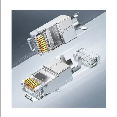 Picture of Ugreen NW193 (50634) CAT-7 Gold-plated Silver RJ45 Connector # 50634 (10 pcs)