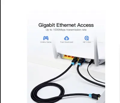 Picture of Vention VAP-A06-B300 Cat-6, 3 Meter, Black Network Cable # VAP-A06-B300, SFTP Patch Cord