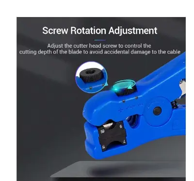 Picture of Vention KEBL0 Blue Coaxial Cable Stripper #KEBL0 Stripper