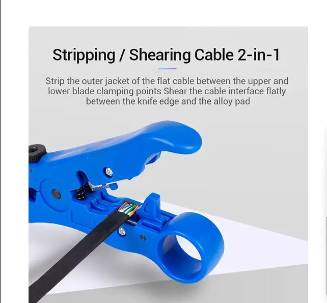 Picture of Vention KEBL0 Blue Coaxial Cable Stripper #KEBL0 Stripper