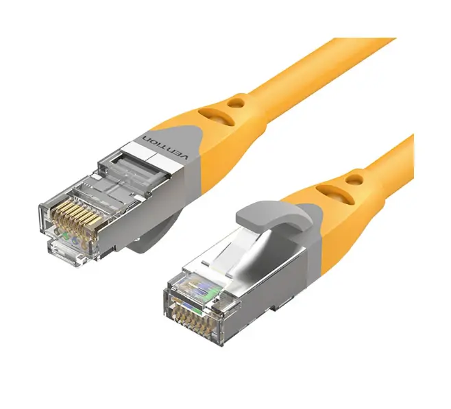 Picture of Vention IBHYJ Cat-6A SFTP, 5 Meter, Yellow Network Cable #IBHYJ Patch Cable