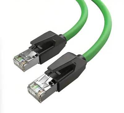 Picture of Vention IBPGI Cat-6A SFTP, 3 Meter, Green Network Cable #IBPGI Patch Cable