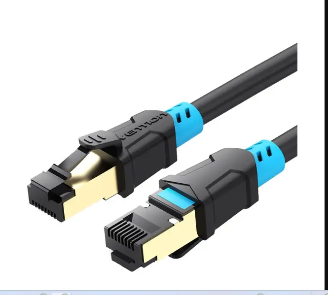 Picture of Vention VAP-A06-B500 Cat-6, 5 Meter, Black Network Cable # VAP-A06-B500, SFTP Patch Cord