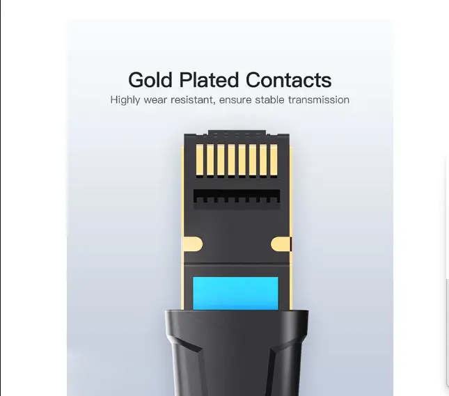 Picture of Vention VAP-A06-B500 Cat-6, 5 Meter, Black Network Cable # VAP-A06-B500, SFTP Patch Cord