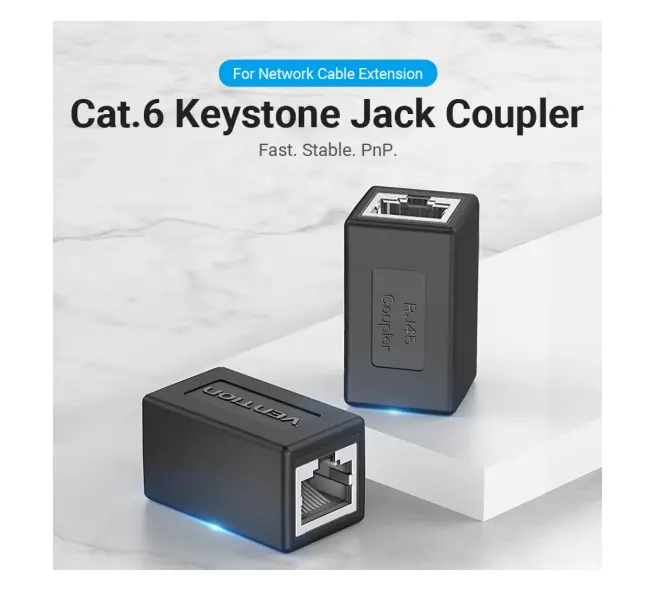 Picture of Vention IPVB0-5 CAT-6 FTP Keystone Jack Coupler #IPVB0-5
