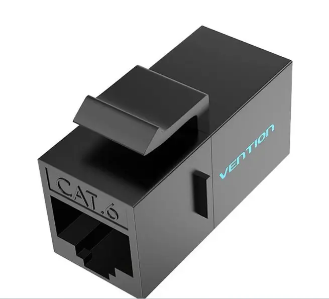 Picture of Vention IPGB0-5 Cat 6 UTP Black Keystone Jack Coupler #IPGB0-5 (5 Pcs)