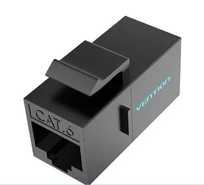 Picture of Vention IPGB0-5 Cat 6 UTP Black Keystone Jack Coupler #IPGB0-5 (5 Pcs)