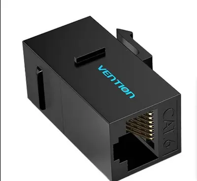 Picture of Vention IPGB0-5 Cat 6 UTP Black Keystone Jack Coupler #IPGB0-5 (5 Pcs)