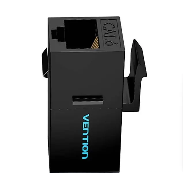 Picture of Vention IPGB0-5 Cat 6 UTP Black Keystone Jack Coupler #IPGB0-5 (5 Pcs)