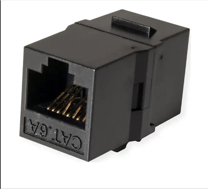 Picture of Rosenberger Cat-6A UTP 180 Degree Keystone Black Modular #CP31-171-21