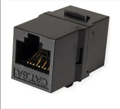 Picture of Rosenberger Cat-6A UTP 180 Degree Keystone Black Modular #CP31-171-21