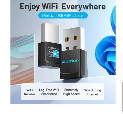 Picture of Vention KDSB0 600Mbps Dual Band Wi-Fi USB Adapter #KDSB0