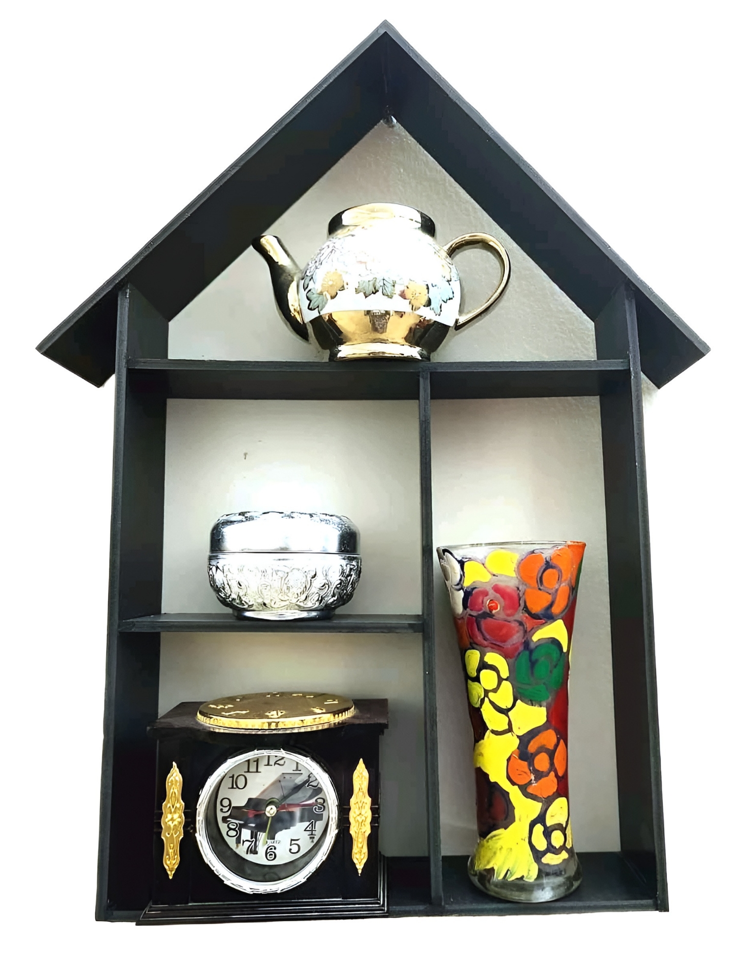 Picture of Premium Quality House Model Wall Shelf Wall Décor (H-18”L-10” Depth- 2.5” 4 Shelve Usable) Waterproof