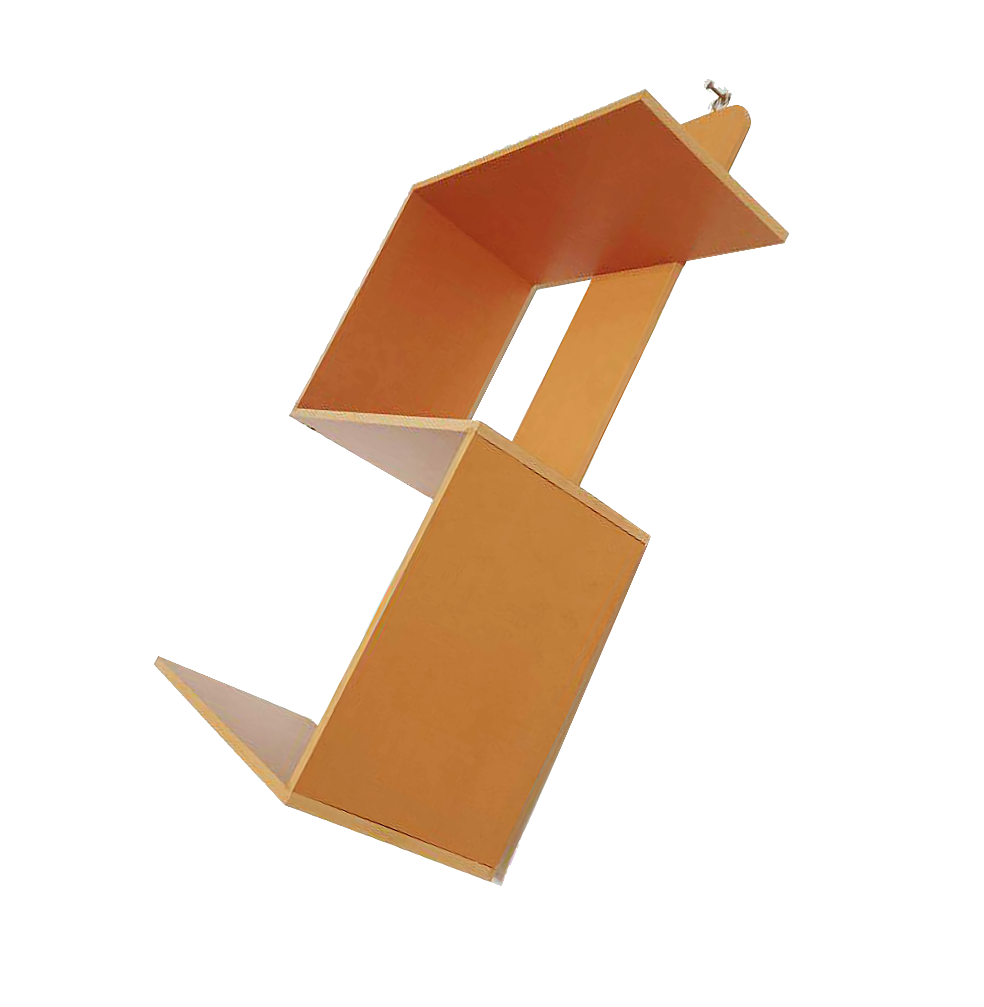 Picture of 3 Tier Modern Bookshelf, S-Shaped Bookcase, Small Book Shelf for Small Spaces, Unique Bookshelf for Storage Organizer Living Room Bedroom Home Office.