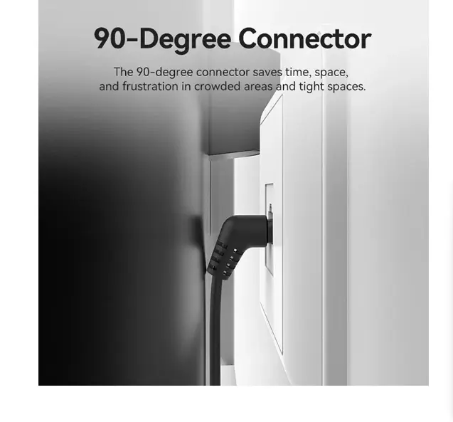 Picture of Vention IBOBL Cat-6A UTP, 10 Meter, Black Rotate Right Angle Patch Cable #IBOBL