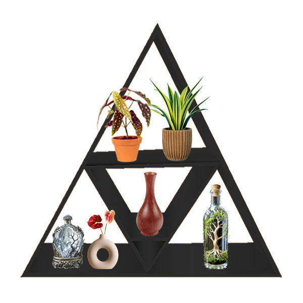 Picture of New Design Wholesale Custom Multicolor Triangle Floating Shelves Wall Shelf