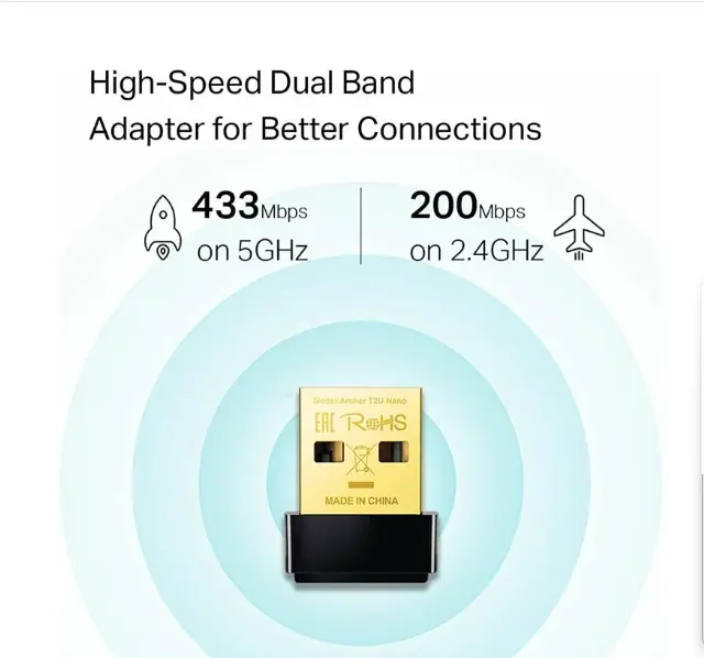 Picture of TP-Link Archer T2U Nano AC600 Dual Band Wi-Fi USB Adapter
