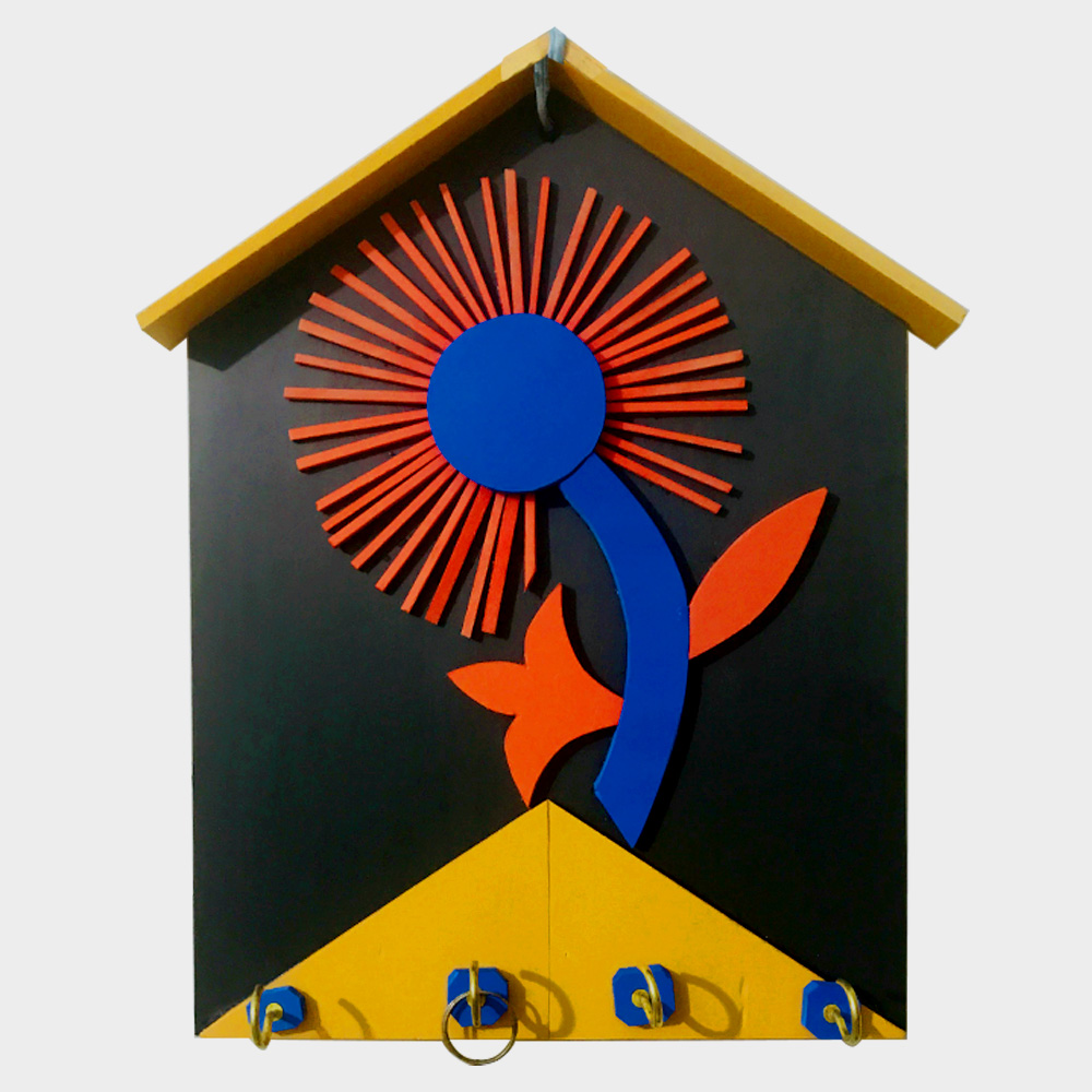 Picture of Wall-mounted Key Holder With Hooks To Organize Keys and Small Items Near The Entryway