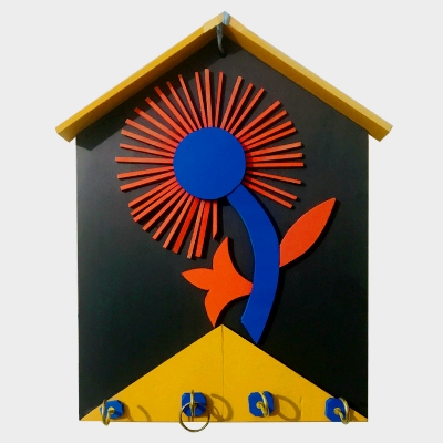 Picture of Wall-mounted Key Holder With Hooks To Organize Keys and Small Items Near The Entryway