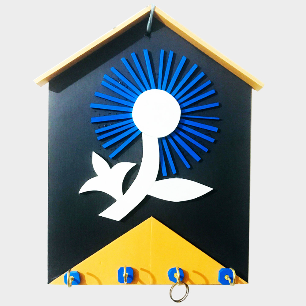 Picture of Wall-mounted Key Holder With Hooks To Organize Keys and Small Items Near The Entryway