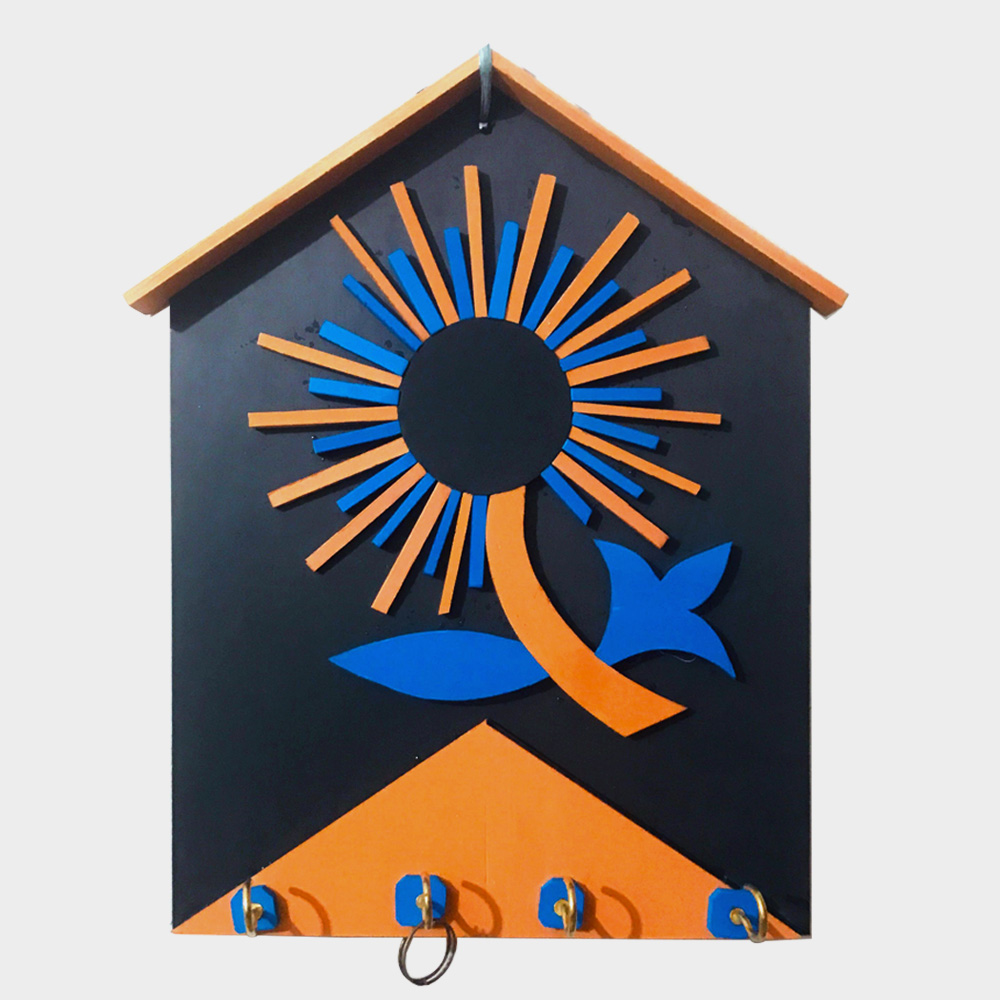 Picture of Wall-mounted Key Holder With Hooks To Organize Keys and Small Items Near The Entryway