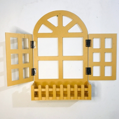 Picture of Wall Decor Display Shelf Modern Window Design| Holder Wall Shelves| Kitchen Bathroom | Office Gothic Room | Decoration Bedroom PVC Waterproof Board
