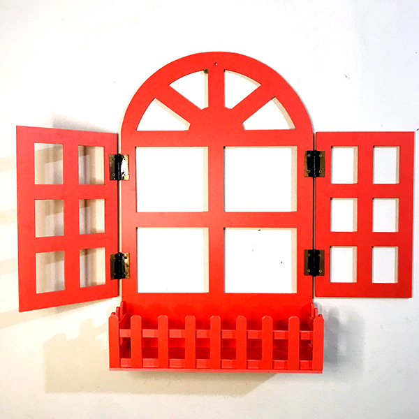 Picture of Wall Decor Display Shelf Modern Window Design| Holder Wall Shelves| Kitchen Bathroom | Office Gothic Room | Decoration Bedroom PVC Waterproof Board