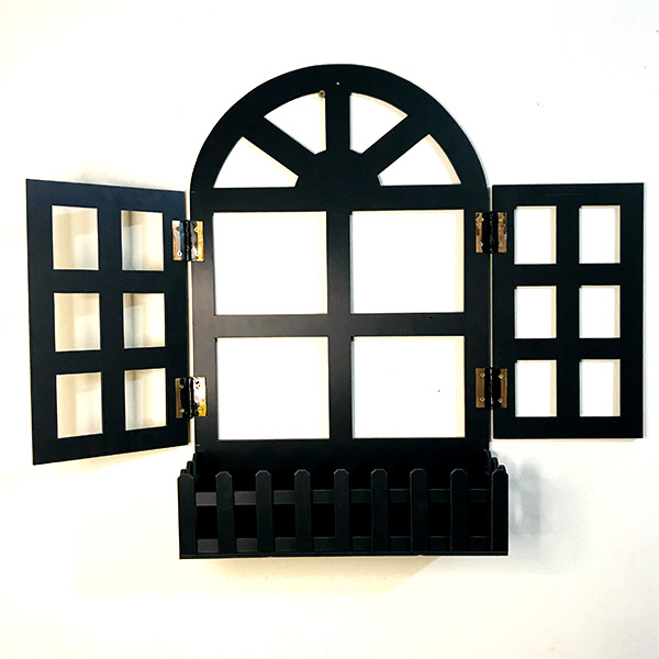 Picture of Wall Decor Display Shelf Modern Window Design| Holder Wall Shelves| Kitchen Bathroom | Office Gothic Room | Decoration Bedroom PVC Waterproof Board
