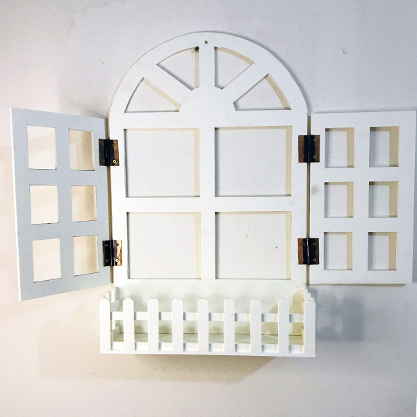 Picture of Wall Decor Display Shelf Modern Window Design| Holder Wall Shelves| Kitchen Bathroom | Office Gothic Room | Decoration Bedroom PVC Waterproof Board