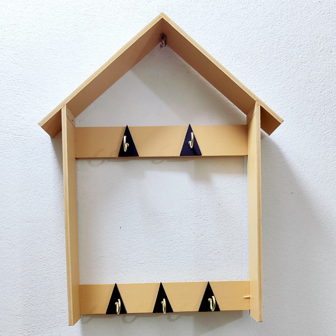 Picture of Wall-mounted Key Holder With 5 Hooks To Organize Keys and Small Items Near The Entryway | PVC | Multicolor|