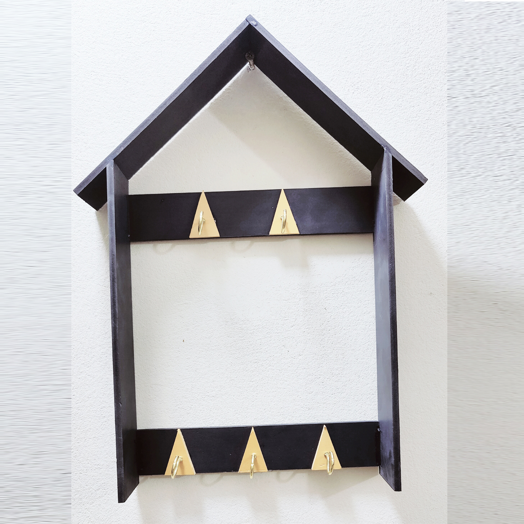 Picture of Wall-mounted Key Holder With 5 Hooks To Organize Keys and Small Items Near The Entryway | PVC | Multicolor|