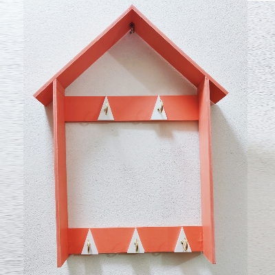 Picture of Wall-mounted Key Holder With 5 Hooks To Organize Keys and Small Items Near The Entryway | PVC | Multicolor|