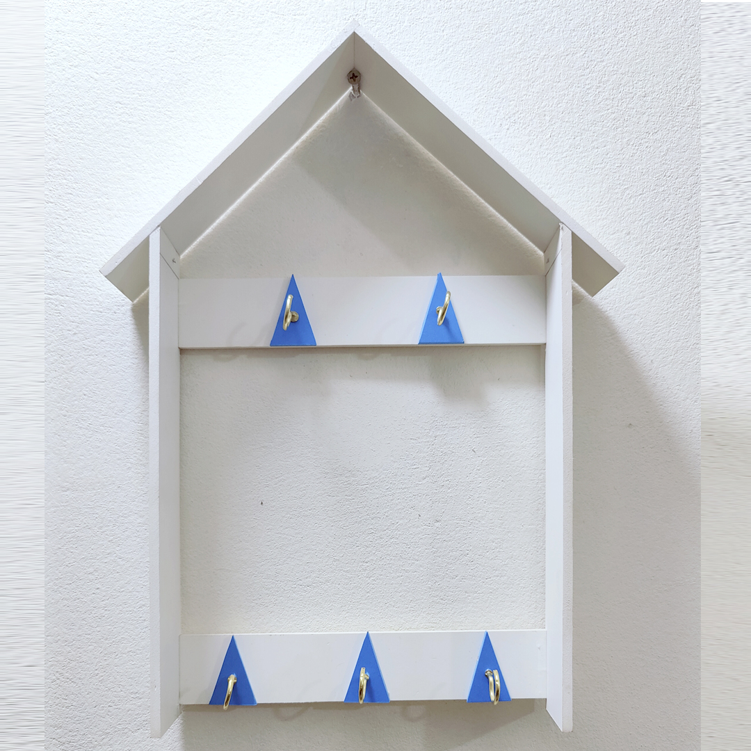 Picture of Wall-mounted Key Holder With 5 Hooks To Organize Keys and Small Items Near The Entryway | PVC | Multicolor|