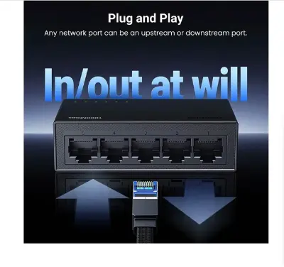 Picture of UGREEN CM833 (35492EU) 5-Port (5-Port 10/100/1000 Ethernet) Unmanaged Desktop Switch #35492EU