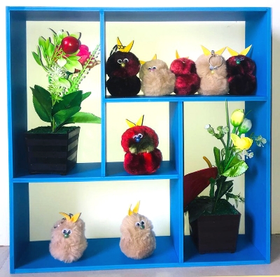 Picture of Living Room Floating Square Wall Mounted Shelf/Storage Shelves/Kitchen Shelves/Wall Decoration/Wall Rack/Book Shelves for Living Room Drawing Room- 41x41x10cm  ( PVC Waterproof)