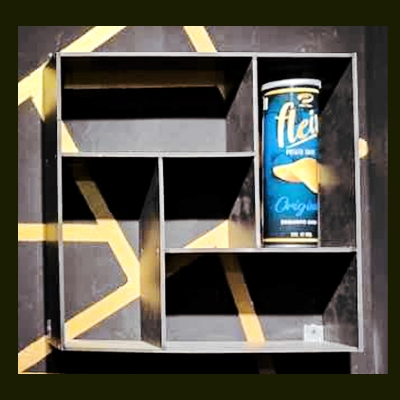 Picture of Living Room Floating Square Wall Mounted Shelf/Storage Shelves/Kitchen Shelves/Wall Decoration/Wall Rack/Book Shelves for Living Room Drawing Room- 41x41x10cm  ( PVC Waterproof)