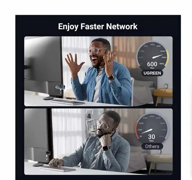 Picture of UGREEN CM762 (35264) AX900 Mbps Dual Band Wi-Fi USB Adapter #35264