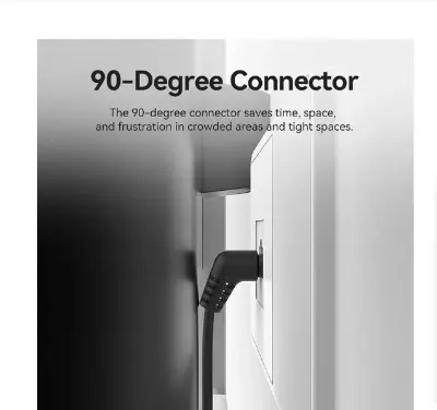 Picture of Vention IBOBN Cat-6A UTP, 15 Meter, Black Rotate Right Angle Patch Cable #IBOBN